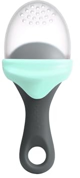 Boon Pulp Silicone Baby Fruit Feeder - Soft Silicone Baby Feeding - Fruit and Vegetable Baby Led Weaning Supplies - Baby Feeding Essentials - Green/Mint - 1 Count