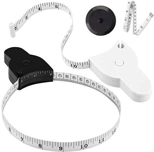 Mètre ruban télescopique automatique de 152,4 cm avec goupille de verrouillage et bouton poussoir, design ergonomique, ruban de mesure durable pour mesurer le corps et perdre du poids, mètre ruban à