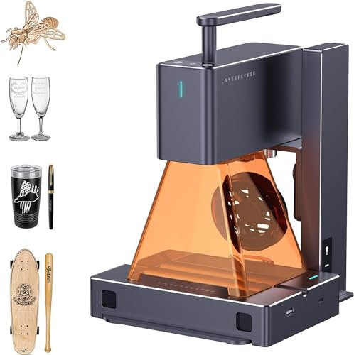 LaserPecker 2 Laser Engraver Laser Engraving Machine UK Cutter Etching for Wood Leather Metal Portable Compact Desktop Handheld with Stand