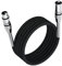 FIBBR XLR Kabel 2M, Mikrofonkabel Nylongeflecht XLR Stecker auf Buchse strapazierfähiges symmetrisches Mikrofonkabel kompatibel mit Vorverstärkern/Lautsprechersystemen und mehr