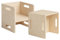 Bellabino AKI Wendehocker 2er-Set – 2in1 Kinderhocker/Beistelltisch aus Holz Natur – Montessori Kinderstuhl aus Birke für Kinderzimmer – multifunktionaler Sitzhocker mit 3 Sitzhöhen – 34 x 35 x 35 cm