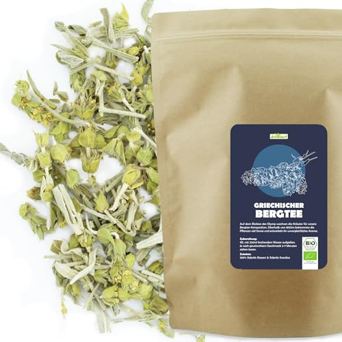 dreikraut Griechischer Bergtee, Bio | 300 g | NEUE ERNTE! | Traditioneller Anbau am Olymp | Sideritis scardica raeseri | reicher Geschmack | belebender Duft
