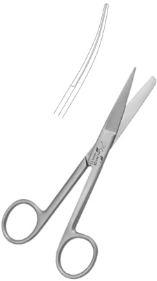 Forbici per medicazione, 14 cm, pronto soccorso, veterinari, toelettatura di animali domestici, infermieri, uso domestico e ufficio (affilate e arrotondate)
