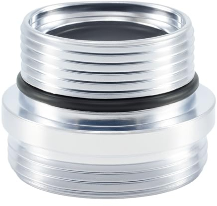 XNTONG - Faucet Aerator Adapter, Male Thread M18.5 to Male Thread M22, Copper Plated Chrome Faucet Adapter, Suitable for Kitchen Faucet Adapter Kit Connection, (M18.5-M22)