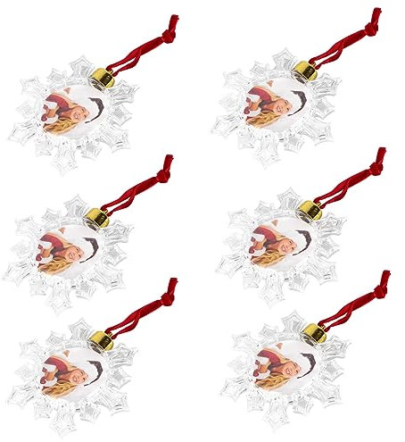 Cabilock 12 STK Fotokugel-Anhänger plastikkugel kunststoffkugel dekorativ Slice Bastelornament klare weihnachtskugeln Hochzeitsdekoration hängender Bilderrahmen Ornamente für die Party Weiß