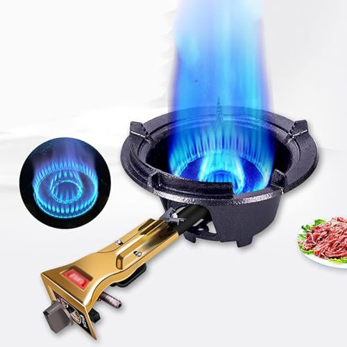 Cocina de gas comercial, anillo de cocina de 25 kW, hierro fundido, cocina grande Ng/LPG, estufa de camping al aire libre [clase energética A], 37 cm