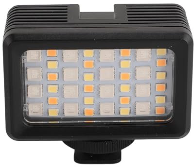 Plyisty Unterwasser-LED-Kameralicht, RGB-Farbe, 40 LED-Perlen, 2700–5600 K Wasserdichtes Videolicht für Tauchen mit 130 Fuß Tiefe