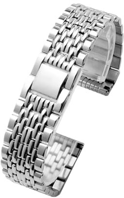 JUNCHENGBAO Edelstahl-Uhrenkette, kompatibel mit T109.610 T109.407-Armband, 19 mm, 21 mm, geeignet for den täglichen Gebrauch(21mm)