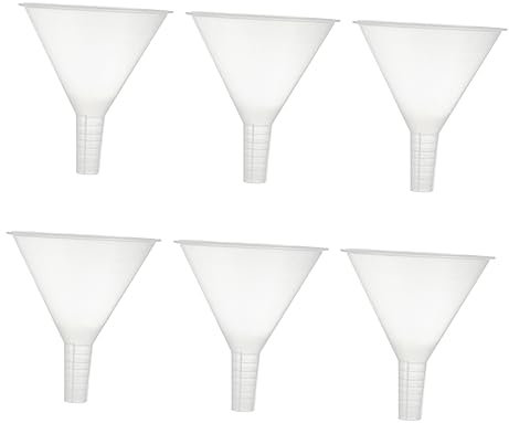 DECHOUS Imbuto Per in Plastica Da 6 Pezzi Per Esperimenti Scientifici Set Di Imbuti Di Riempimento Lisci in Pp