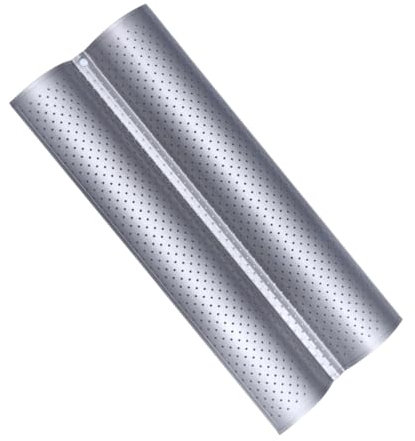 Cabilock 2piezas Molde Antiadherente Para Pan Bandeja Ondulada Ranuras Acero Al Para Cocina Pequeños Plateados