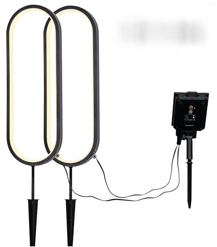 Northpoint 2er-Set Solar LED Wegeleuchte Gartenleuchte Außenbeleuchtung warmweiß wasserdicht mit Solar Panel 1200mAh wiederaufladbarer Akku