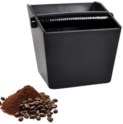 Marjoramy Contenitore per Fondi di caffè, caffè Fondi Caffe Knock Box, Bussola per caffè Espresso, Contenitore per Colino Battifondi caffè, Coffee Knock Box Espresso, Macchine da caffè Accessori