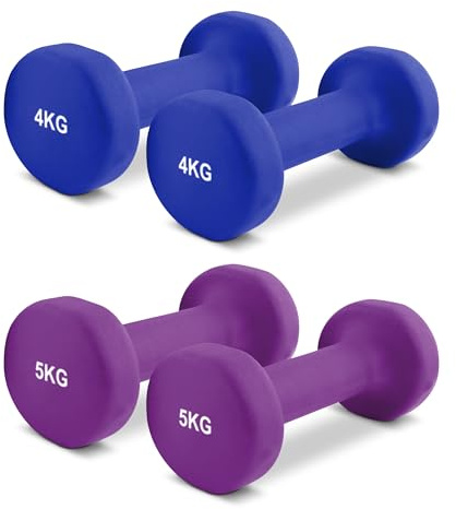 MSPORTS Hanteln Set Premium 0,5-5 kg Kurzhanteln Paar inkl. Übungsposter und Workout App - Calisthenics Equipment | Hantelset
