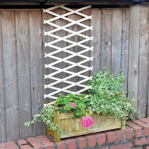 Garden Mile Ausziehbares Holzgitter für Haus und Garten, flexibles Holzgitter zum Klettern, Pflanzen und Blumen, Zaunpaneel, Gartendekoration, Struktur