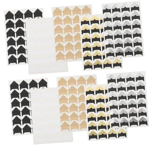 MUELODSIC 10blätter Selbstklebende Fotoecken Kraftpapier Für Scrapbooking Alben Und -projekte Beschädigungsfreies Entfernen Langlebig Und Stabil