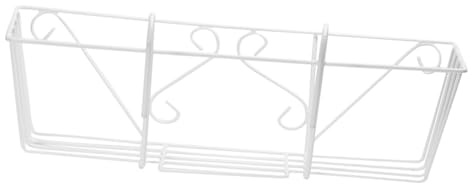BESTonZON Supporto per Fioriera in Metallo Sospeso per Balcone e Cucina, Portavaso in Ferro Bianco Ampio Spazio, Struttura Resistente e Versatile per Piante da Interno ed Esterno