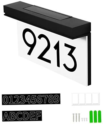Gadpiparty 1 Set Solar House Number Lamp LED Outdoor Light for Door Sign Energy Saving Solar Wall Light for Efficient Night Illumination for Home Address Display