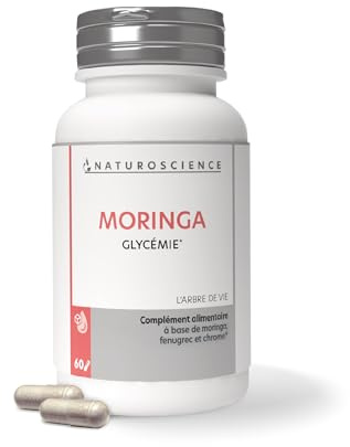 Naturoscience - Moringa - Complément Alimentaire Équilibre et Métabolisme - 100% Naturel - A Base de Moringa, Fenugrec et Chrome - Fabrication Française - 60 Gélules