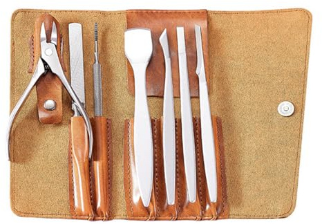 Juego de Cuchillos para pedicura, cortaúñas de Acero Inoxidable para uñas encarnadas, 7 Piezas, A (7 Piezas A)