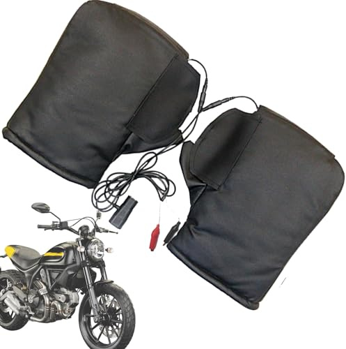 Guanti Da Manubrio Per Moto | Resistenti Al Vento Elettrici Comodi | Manopole Da Moto Con Coperture Riscaldate,Per Uomini Donne Piloti Motonieve Moto Cross Corsa Quotidiano C