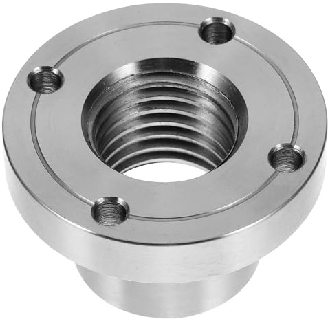 GLEAVI Mandrino per Tornio per Legno Piastra Frontale in Acciaio 2 Pollici Filettatura 1-8 Passi Adattatore per Tornitura Legno Professionale e Fai da Te