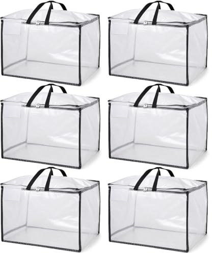 sackmaker Moving & Storage Bags – CLEAR - 100L - PREMIUM Grade, Reusable Zippered Tote for Moving House, Clothes Storage, Camping, Attic & More – Industrial Strength Laundry & Utility Bag (6)