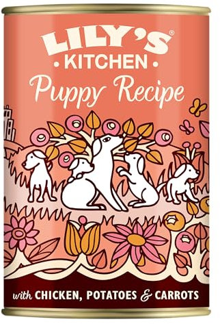 Lily's Kitchen Natural Puppy Wet Dog Food Tins Chicken Grain-Free Recipe 6 x 400g