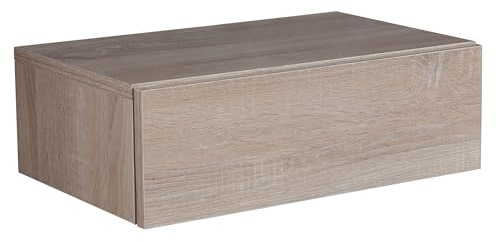 FineBuy Nachttisch ZADAR Hängend 46x30x15 cm mit Schublade | Nachtkonsole zur Wandmontage für Boxspringbett, Wandregal mit Fach für Brille und Bücher, Nachtschrank schwebend