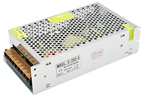 Strömförsörjning 5V 40A DC Transformator Switchat Nätaggregat 5 Volt 200W LED Drivrutin