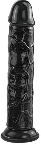 Dildo realistico, dildo grande da 21.5 cm con forte ventosa, giocattoli erotici per donne (L, nero)