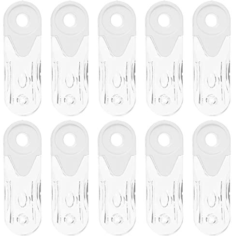 DOITOOL 10pcs Blinds Cord Weight Plastic Window Shutter Clear Plastic Safety Handle for Vertical Roller Venetian Blind Tensioner Accessories 9cm White