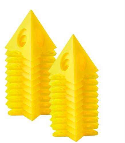 20Pcs Painting Pyramids Yellow Perforated Woodwork Paint Stands painters tripod Triangular Plastic Foot Stand