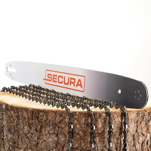 SECURA 4x Sägekette + Schwert 60cm 3/8' 84 1,6mm kompatibel mit Stihl MS 390 391 440