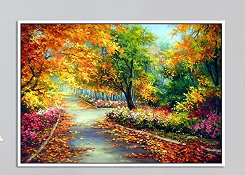 Instarry DIY 5D Diamond Painting Stor Storlek Diamantmålning Mosaik Rhinestones Broderi Väggdekor för Vardagsrummet Skogspastoralstigen 70x50 cm