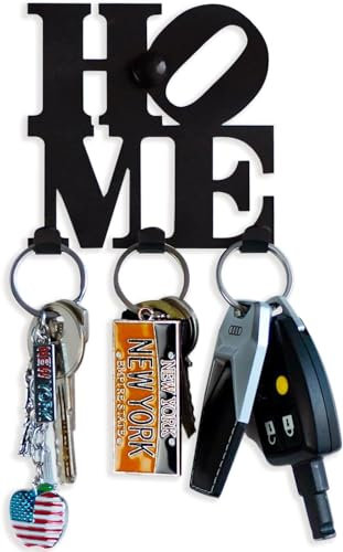 etterr | Schlüsselbrett Schwarz | 100% Stahl | Schlüsselbrett Home | Schlüssel Aufbewahrung | Schlüsselbrett Modern | Schlüsselhalter Wand | Schlüsselkasten Modern