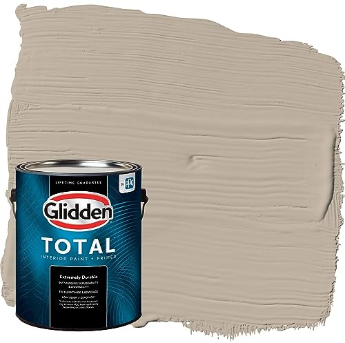 Glidden Total Interior Wall Paint & Primer All-in-One, Discover/Beige, Eggshell, 1 Gallon