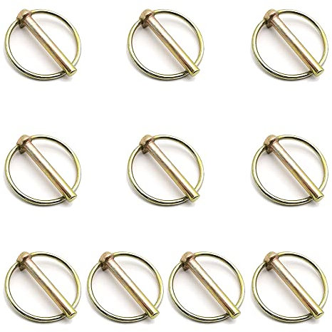 GOIYZTTR Coppiglie ad Anello,10 Pezzi Copiglia a Scatto Perni di Collegamento per Rimorchi Trattori Veicoli Agricoli Resistenti in Acciaio