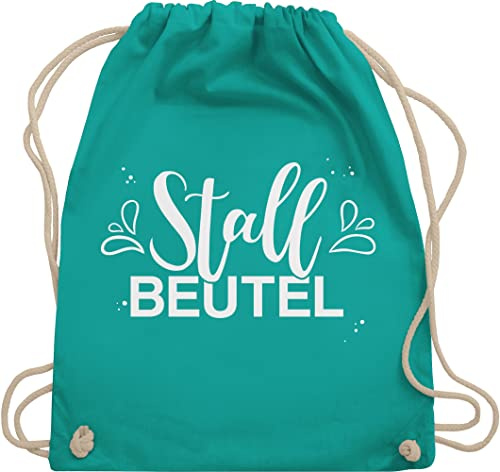 Turnbeutel Rucksack - Pferde - Taschen - Stallbeutel Lettering - Unisize - Türkis - stalltasche pferd pferdeliebhaber stall beutel pferdebeutel reiten sportbeutel pferderucksäcke pferdespruch