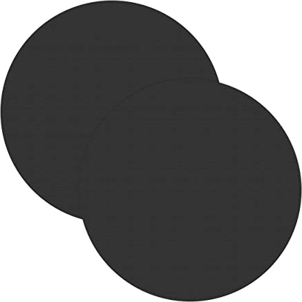 Krumble BBQ Grillmatte-Set mit 2 Stück, 40 cm Grillmatten zum Braten und Backen, hitzebeständige runde BBQ Grillmatte für den Außenbereich, Antihaft-Teflon-Grillmatten BBQ Backmatte (Schwarz)