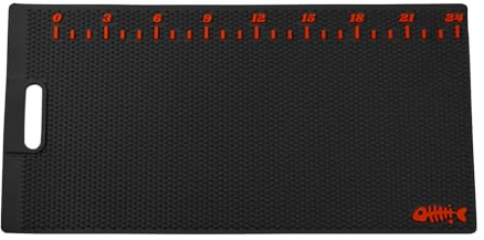 14 x 28 inch Measurable NonSlip Fish Fillet Mat with Fish Ruler | Heavy Duty Rollable,No Need Fish Grippers,Fish Bait Cutting Board for Filleting,Cutting,Cleaning,Large Size Fish Cleaning Mat