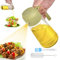 HUAERSICO Pulverizador Aceite Spray 2 en 1 470ml - Dispensador Aceite de Vidrio con Cepillo de Aceite y Cepillo - Diseño Antigoteo Spray Aceite de Limpieza para Caliente para Barbacoa, Cocina