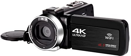 Caméra vidéo de vlogging 4K Caméscope vidéo 4K caméscope WiFi Digital Vlogging Caméra 4 8MP Écran tactile de remplissage encastré en direct en direct for l'enregistrement Vlog Convient pour l'enregist