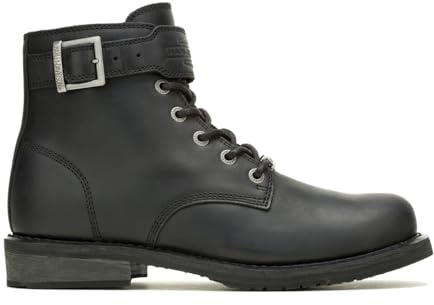 Harley-Davidson Men's Vntgmoto Short Mid Calf Boot, Black, 12