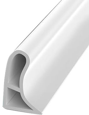 Enigmaire Autocollante Seuil De Douche,BarrièRe De Douche Pliable,Joint Porte Douche Silicone Blanc,Joint Bas De Porte De Douche,pour Porte De Douche sans Cadre,Seuil De Douche,Barrage d'angle