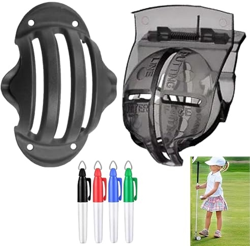 Golf Ball Line Marker Tool,Herramienta de Alineación para Golf,Pelota de Golf Clip Herramienta de Alineación,Marcadores de Línea de Pelota de Golf,Kit de Marcadores de Bola de Alineación de Golf