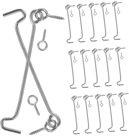 Veemoon 20sätze Edelstahl Haken Und Ösenverschluss Türhakenverschluss Für Fenster Und Türen Innentürverschluss Robust Und Praktisch Einfache Installation Ohne Werkzeug