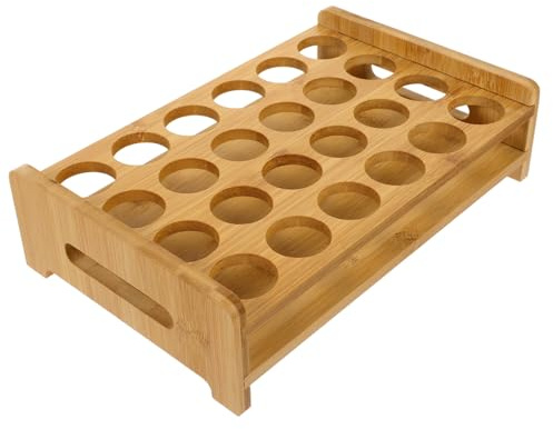 LALADEFIEE Porta Bicchieri da Shot e Whisky in Legno per Bar e Feste Domestiche – Espositore Organizzatore Facile da Pulire e Pratico per Liquori Spiritosi