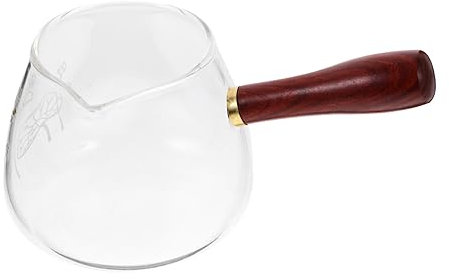 Cabilock 1Stk Tasse kaffeekännchen coffee kettle Trinkglas kaffeethermosbecher unzerbrechliche Trinkgläser Kaffee Reisebecher Milchbecher mit Verbrühungsschutz Glasbecher Holz Transparent