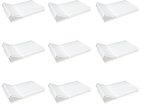 Qerwsdty 9-Teiliges Plastik-Kartenfach Kartenfaser Dünnes Unisex-Transparent-Klarsicht-Visitenkarten-Etui