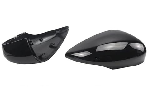 Boîtier De Rétroviseur Extérieur Coques De Rétroviseur De Rechange Noires pour Ford pour Fiesta MK7 2008-2019 Coques De Rétroviseurs Extérieurs De Remplacement, Noires Cache Capuchon(Noir)